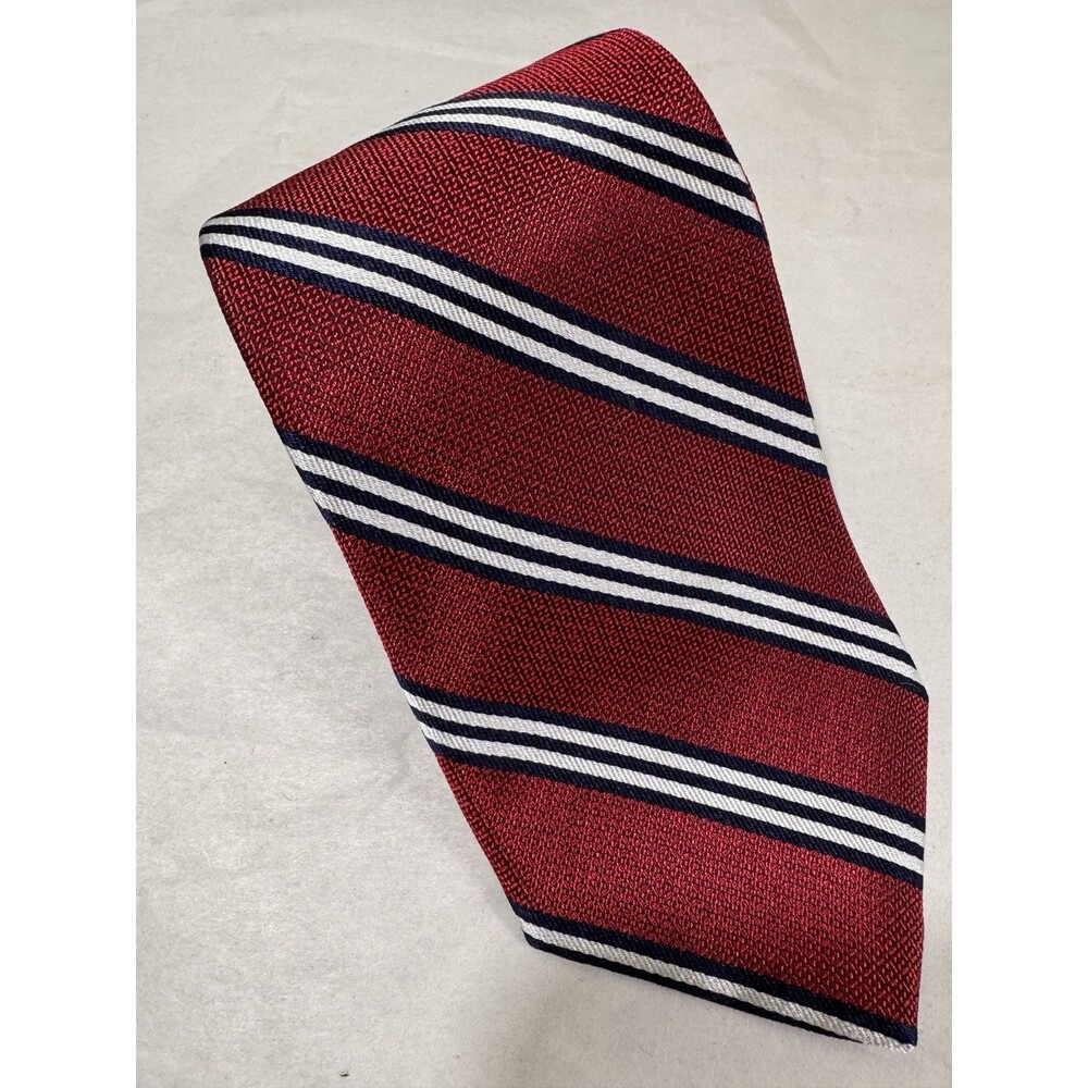 NWOT Brooks Brothers Silk Tie USA Made Red/White/Blue Stripes 58"x3.25"